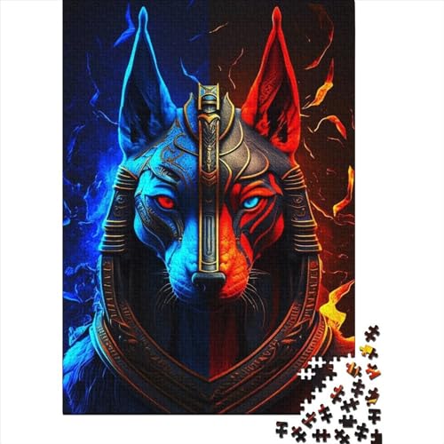 Feuer- und Eis-Hunde-Puzzle für Erwachsene, 1000 Puzzles, großes Puzzle für Erwachsene, Puzzles für Erwachsene, Lernspiel, Herausforderungsspielzeug, 75 x 50 cm