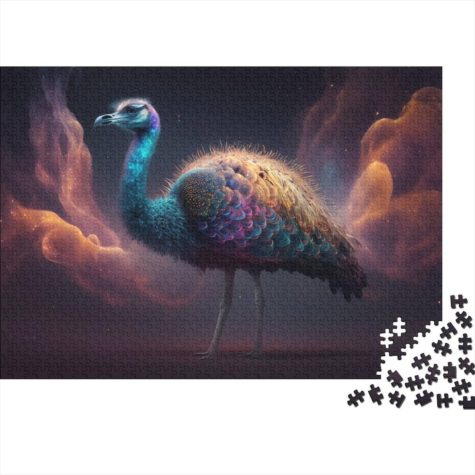 Emu für Erwachsene, schwierige Puzzles, 1000 Teile, Puzzles für Erwachsene Teenager, Holzpuzzles für Erwachsene und Teenager (Größe 75x50cm)