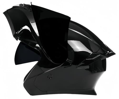 Modulare Motorradhelme, ECE/DOT-zugelassener integrierter Doppelvisier-Motorradhelm, für Erwachsene, Männer und Frauen H,M57-58CM