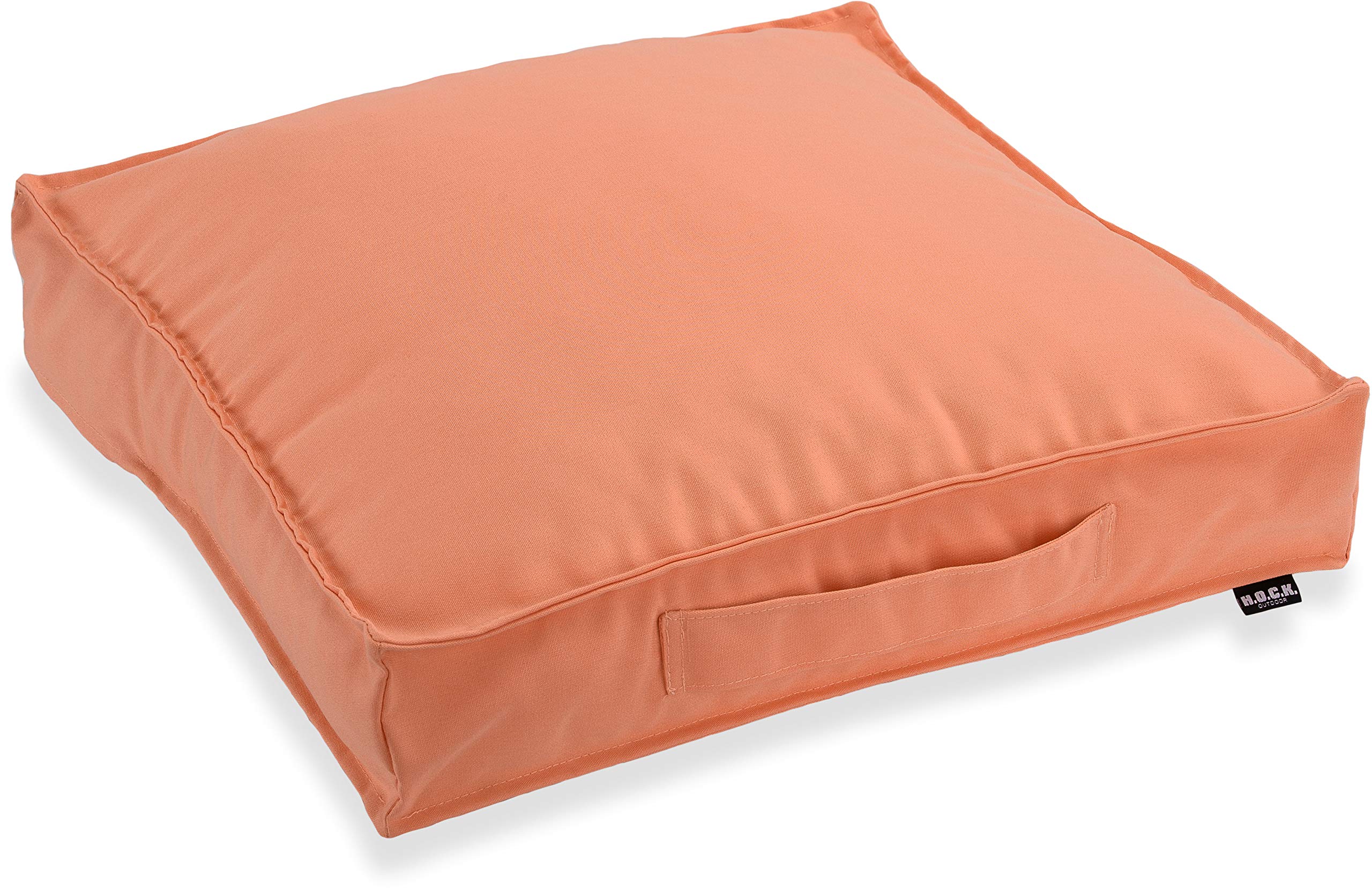 HOCK Matratzenkissen Outdoor Classic Uni Bodenkissen (50x50x10, Coral)