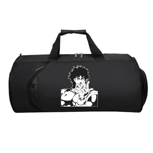 Jo-Jo's Bizar-re Adventu-re Sporttasche Klein, Reisetasche Faltbar Kabinengepäck, Tote Bag füR Sport Reisen Gym Urlaub Flugzeug(Black 5)