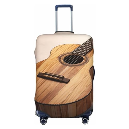 CSGJMYGS Gitarren-Gepäckabdeckungen aus Holz für Koffer, waschbar, modisch, dehnbar, kratzfest, passend für 45,7 - 81,3 cm Gepäck, XL, Schwarz, XL, Schwarz , XL