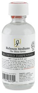 Richeson Oil Mediums Shiva Series Rectified Turpentine - 3.75oz Glass Bottle by Shiva