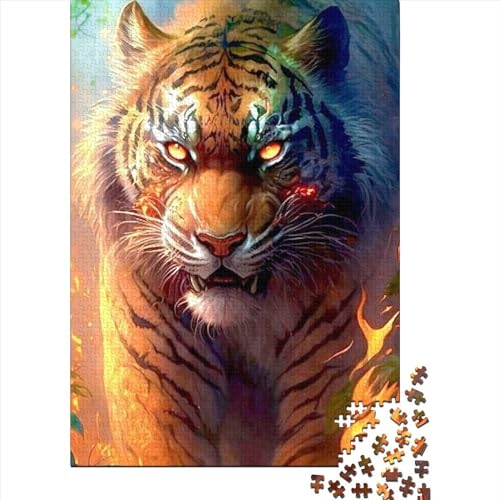 Tigers Schwieriges, anspruchsvolles Puzzle mit 1000 Teilen für Erwachsene Teenager. Entspannungspuzzlespiele - Denksportaufgabe 75 x 50 cm