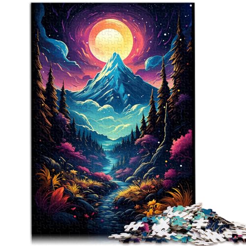 Puzzles für die farbenfrohe Psychedelie von Cosmic Mountain. Puzzles für Erwachsene, 1000 Puzzles, Holzpuzzle „Staycation Totschlag“, 1000 Teile (50 x 75 cm)