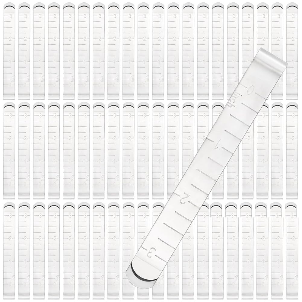 Kiudduy 60 Stück Nähklammern, 3-Saumklammern, Nähmesslineal, für Stoffklammern, und Markierungszubehör