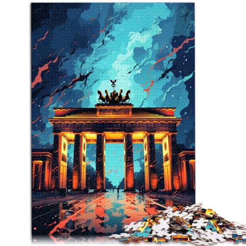 Puzzle für Puzzle, bunte Gebäude, 1000-teiliges Puzzle für Erwachsene, Holzpuzzle mit passendem Poster und Wissensblatt, 1000 Teile (50 x 75 cm)