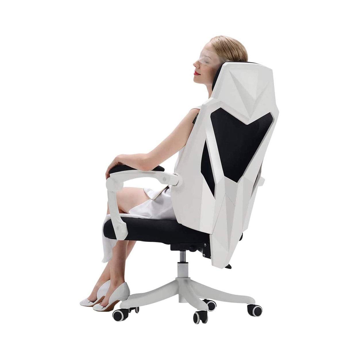 TBSZCM Home Liegender Bürostuhl Kapazität Ergonomischer Computer Mesh Liegestuhl Executive Drehbarer Büroschreibtischstuhl Lordosenstütze ziyu Stabilisieren Run forward