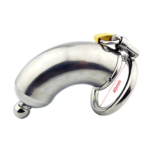 Male Stainless Steel Chastity Lock Device Restraint Belt Cock Penis Ring with Tube Rooster Bird Cage Adult Sex Toys