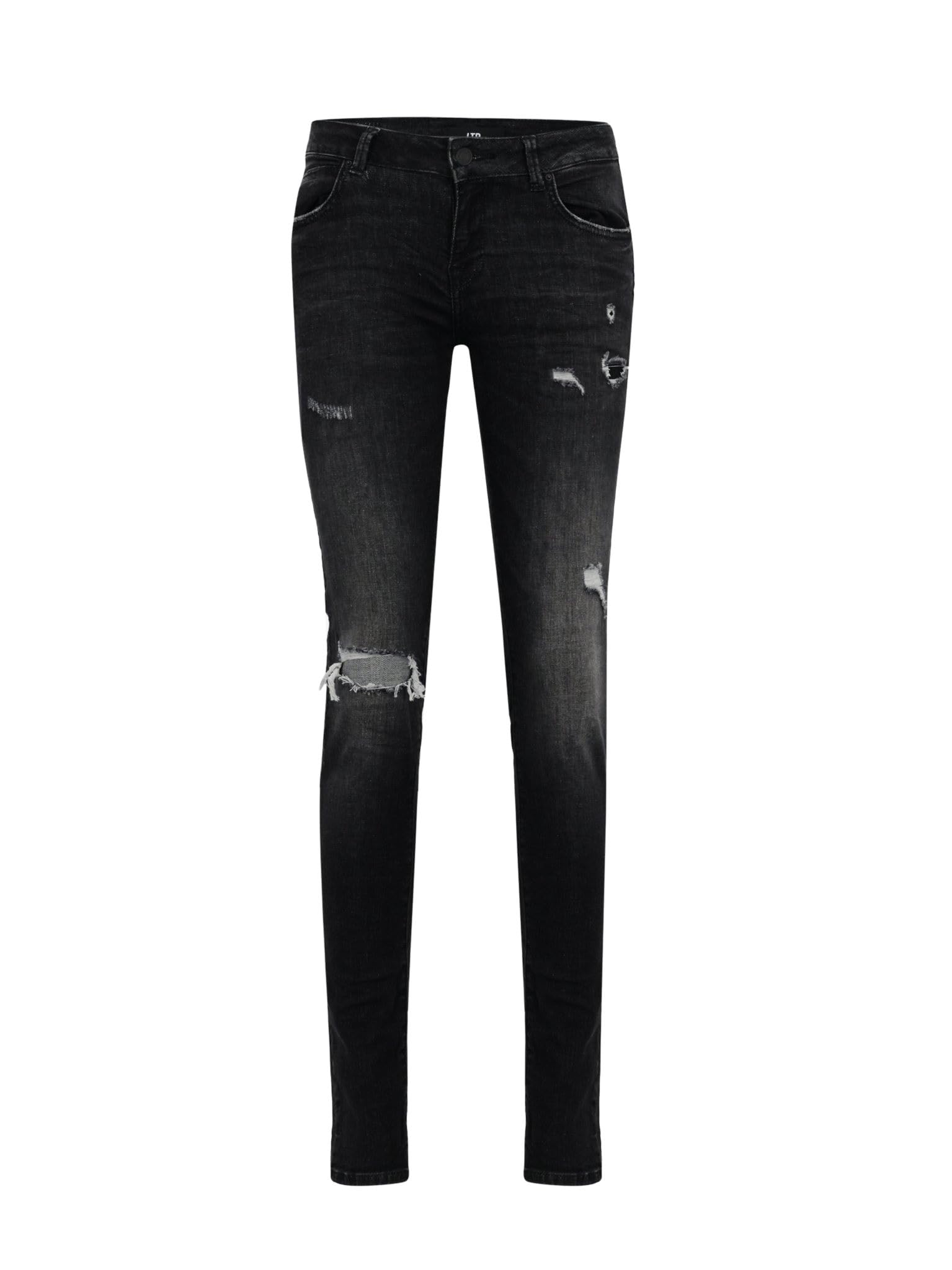 LTB Jeans Damen Jeans Nicole - Jeans Damen Slim aus Baumwollmischung Slim Denim Dunkel mit Reißverschluss Mittlere Taille - Grau