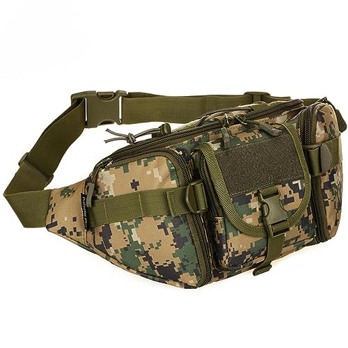 Camping Tasche Wasserdicht Camo Taille Tasche Outdoor Angeln Sport Radfahren, Dschungel digital