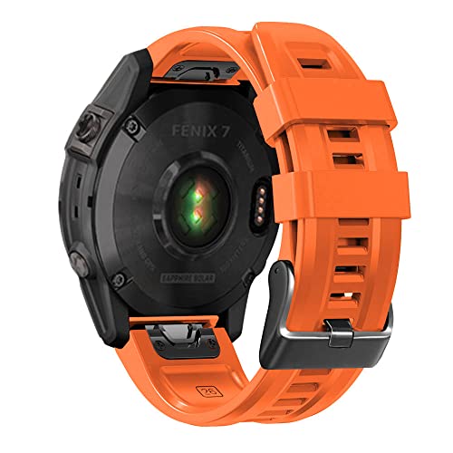 NEYENS 26 22 mm Silikon-Schnellverschluss-Uhrenarmband für Garmin Fenix 7X 6X 5X 3HR Watch Easyfit Armband für Fenix 7 6 5 Watch, 22mm Fenix EPIX, Achat