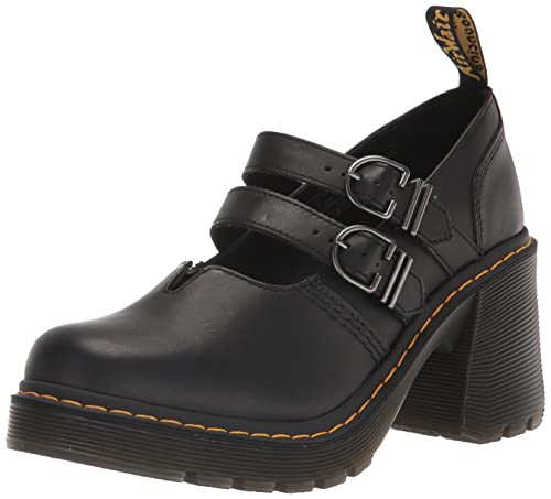 Dr. Martens Women's Eviee Platform, Black Sendal, 10