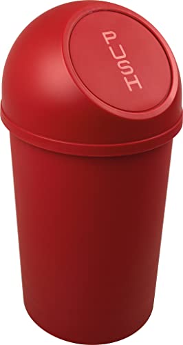 Helit H2401125 - Push-Abfallbehälter "the flip" 13L, rot