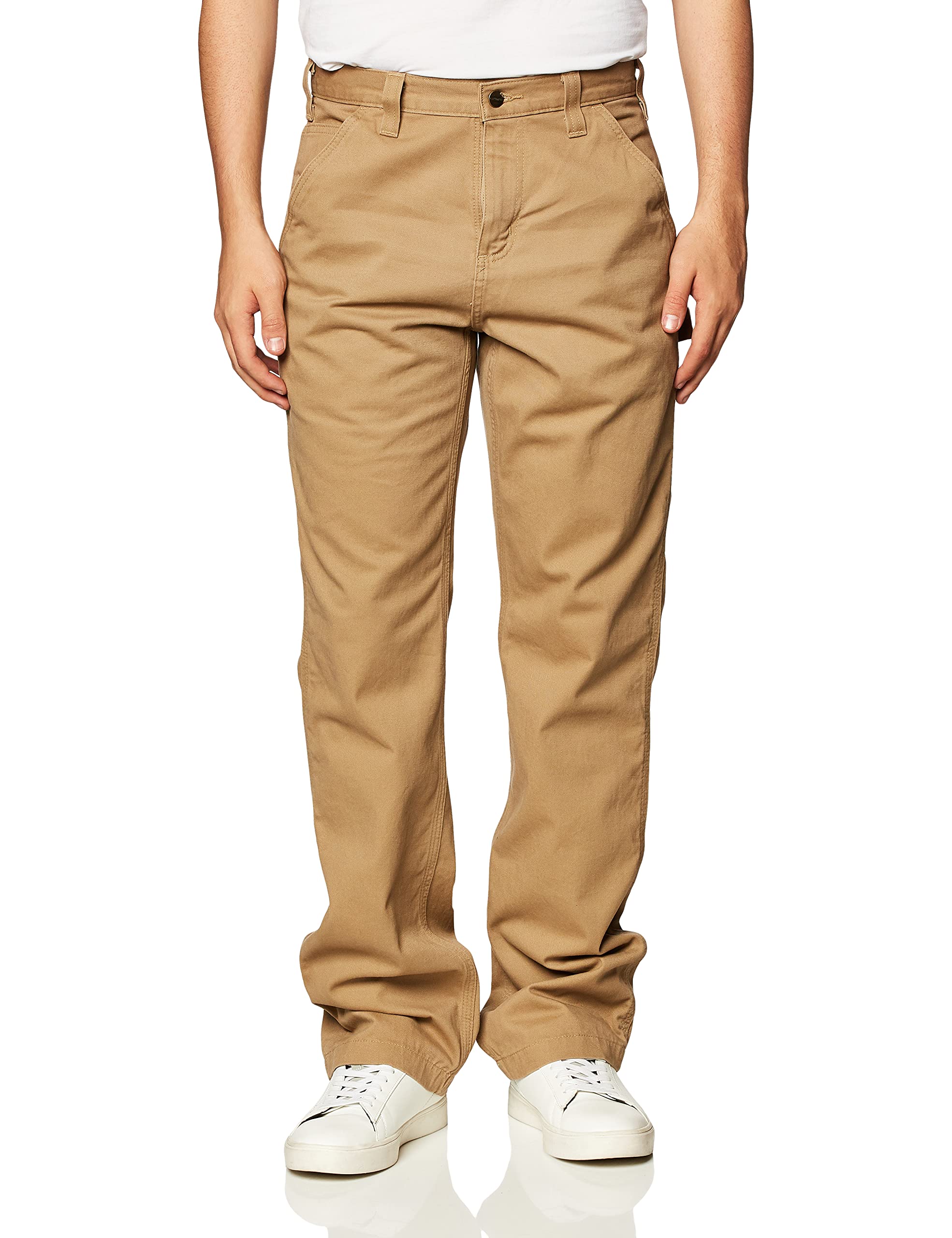 Carhartt Arbeitshose für Herren aus Twill, legere Passform Gr. 33 W/34 L, Dunkles kaki