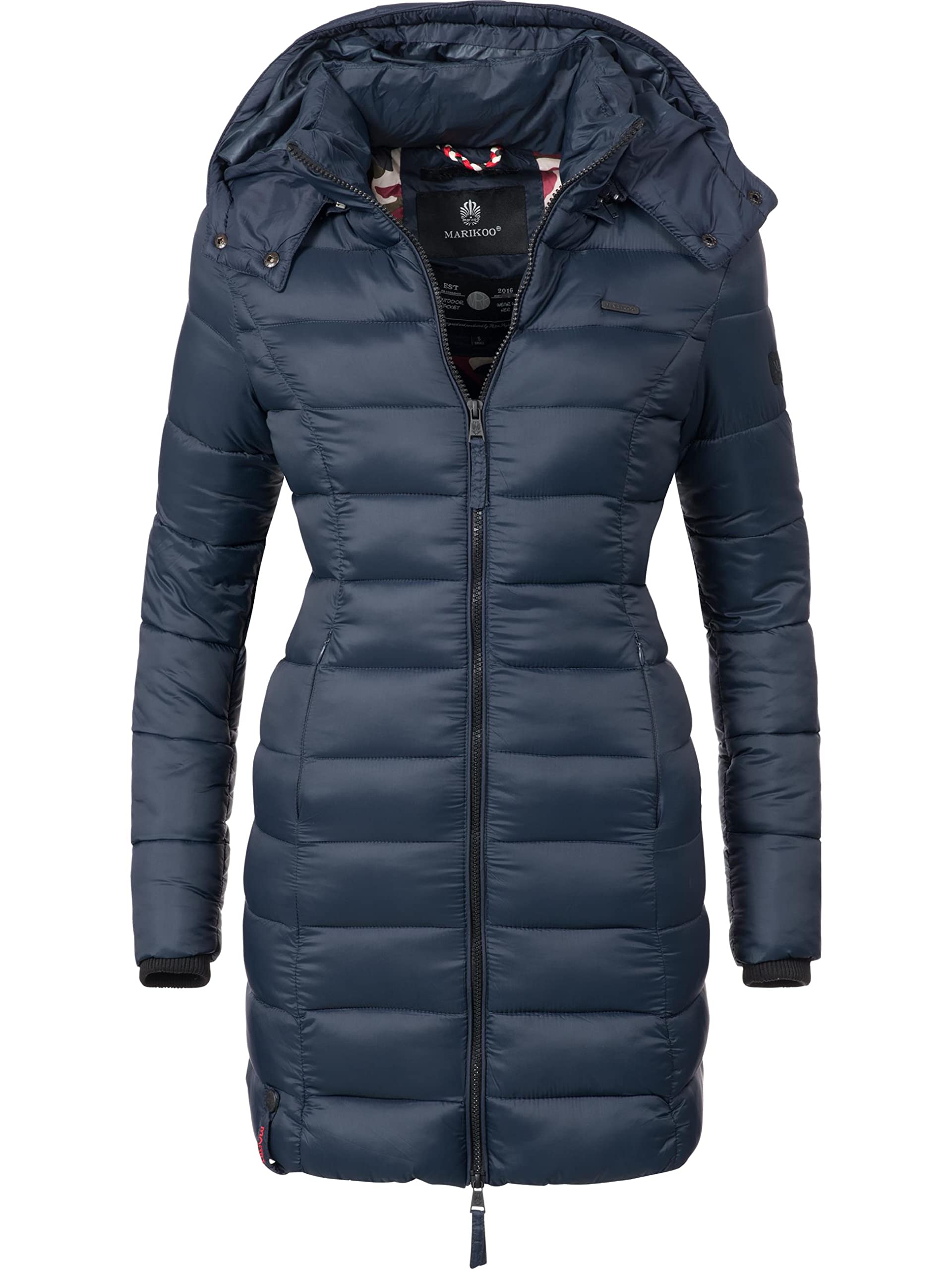 MARIKOO Damen Winter Steppmantel Abendsternchen Blau Gr. XXL