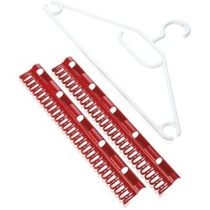 Leifheit Zubehör-Set Pegasus, zwei Kleinteilehalter für Leifheit Standtrockner + 5 windfeste Kleiderbügel zum einrasten am Wäscheständer, Kleinteilhalter ideal für Socken und Wäsche, mehr Trockenplatz (81535 / 4006501815354)