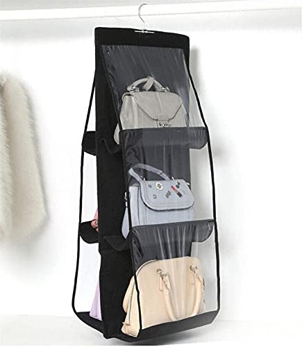 Hängende Lagerung über der Tür , Hängende Aufbewahrungstasche, Koffer, Tür-Aufbewahrungstasche, Wand-Organizer, Hängende Aufbewahrungstasche, 6 Taschen, zusammenklappbar, for Aufhängen von Handtaschen