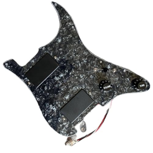 Standard-Pickguard-Tonabnehmer Vorverdrahtete aktive HH-Gitarren-Humbucker-Tonabnehmer, geladenes Schlagbrett-Set, professionelles Zubehör