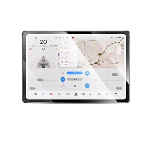 Für Tesla Für Modell 3 2024 15-Zoll-Touchscreen-Schutzabdeckung Für Modell 3 Für Highland 8-Zoll-Heckreihendisplay Gehärtetes Glas HD Transparent Navigation Schutzfolie Navigations-Displayschutz(Air c