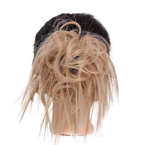 Haarteile Haarknoten Synthetische Haarknoten-Verlängerung Messy Chignon Scrunchie Short Straight mit elastischen Haarbändern Hochsteckfrisur Haarteil Hitzebeständig for Frauen Brötchen Haare (Color :