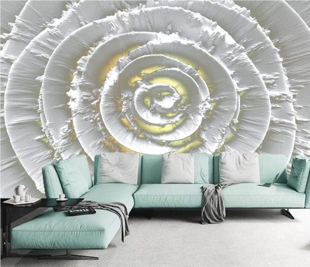 Dreidimensionale Weiße Blumen 3D Tapete Poster Restaurant Schlafzimmer Wohnzimmer Sofa TV Dekorative Wand-400cm×280cm