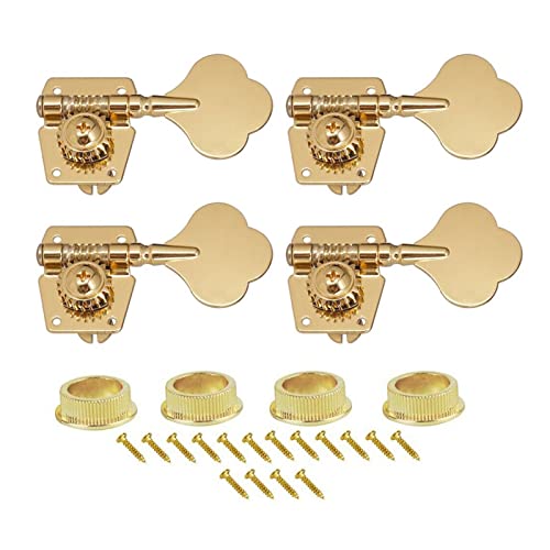 ALFAAL 4-String Offene Getriebe Bass Tuner Tuning Pegs Keys Maschinenköpfe Für Bassgitarre (Color : 4R Gold)