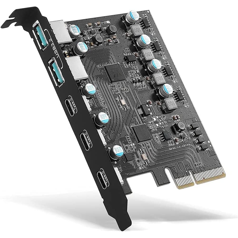 Yunnaty PCIe auf USB 3.2 Gen 2 Adapter Karte PCI Express Erweiterung Karte PCI-E Add-On Karten Riser für PC 10/8/7 und