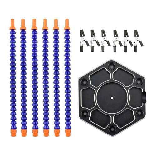 Multifunktionale Lötstation mit sechs flexiblen Armen, 6 Löthilfe-Schraubstock, Aluminium-Basis für Lötspender