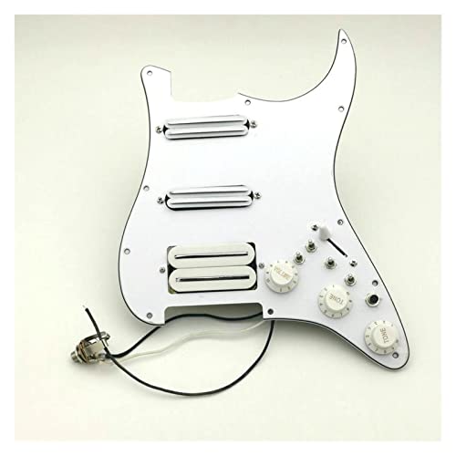 Geladenes Gitarren-Pickguard Multifunktions-Doppelkondensator Ssh Weiße Humbucker-Gitarren-Pickups Pickguard-Verdrahtungsanschluss Geeignet Für Start-Gitarre