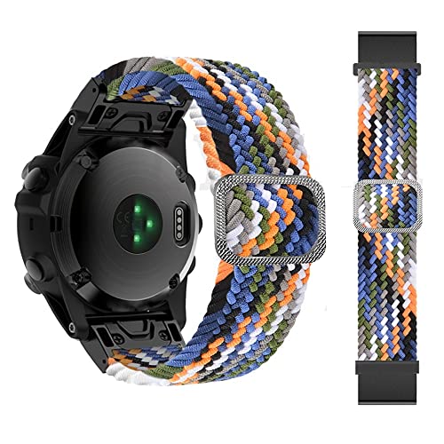 OPKDE Loop Nylon-Uhrenarmband mit Schnellverschluss für Garmin Fenix 6 6X Pro 5X 5 Plus 3HR Fenix 7X 7 Forerunner 935 MK2 Uhrenarmband, 26mm Fenix 5X 3 3HR, Achat