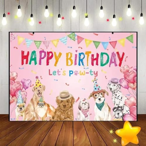 Hund, welpe, Besitzer, Haustier, Geburtstag, Hintergrund, landschaftlich, Dekoration, befreit, Foto, Banner, babyparty, partypetition 210X150cm