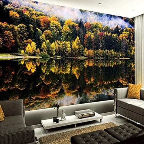 Tree Lake Scenic Luxury 3D Tapeten Wanddekoration Fototapete Sofas Wohnzimmer Wandbild Schlafzimmer-350cm×256cm