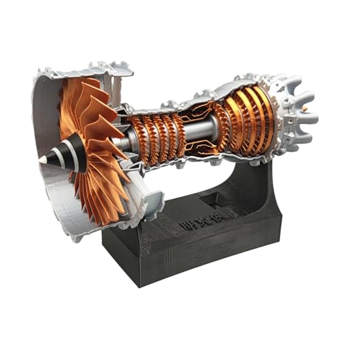 Ranuw Turbofan Triebwerksmodell Mini Turbos Fan Triebwerk Zusammenbauen Flugzeugtriebwerksmodell Wissenschaftliches Bildungszubehör Geburtstagsgeschenke Flugzeugtriebwerksmodell Mini Turbofan