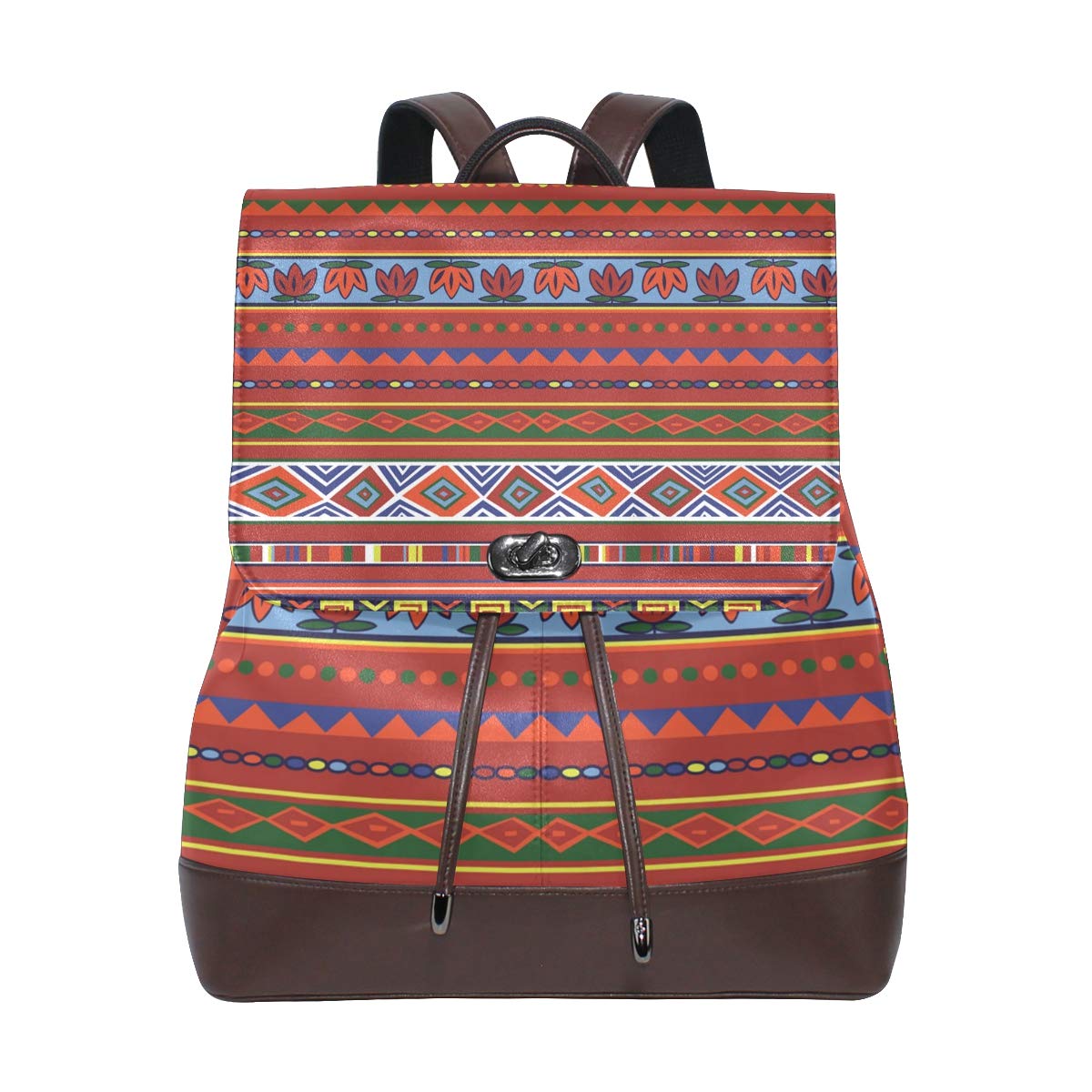 FANTAZIO Rucksäcke Afrikanisches Folk-Muster Schulranzen Daypack