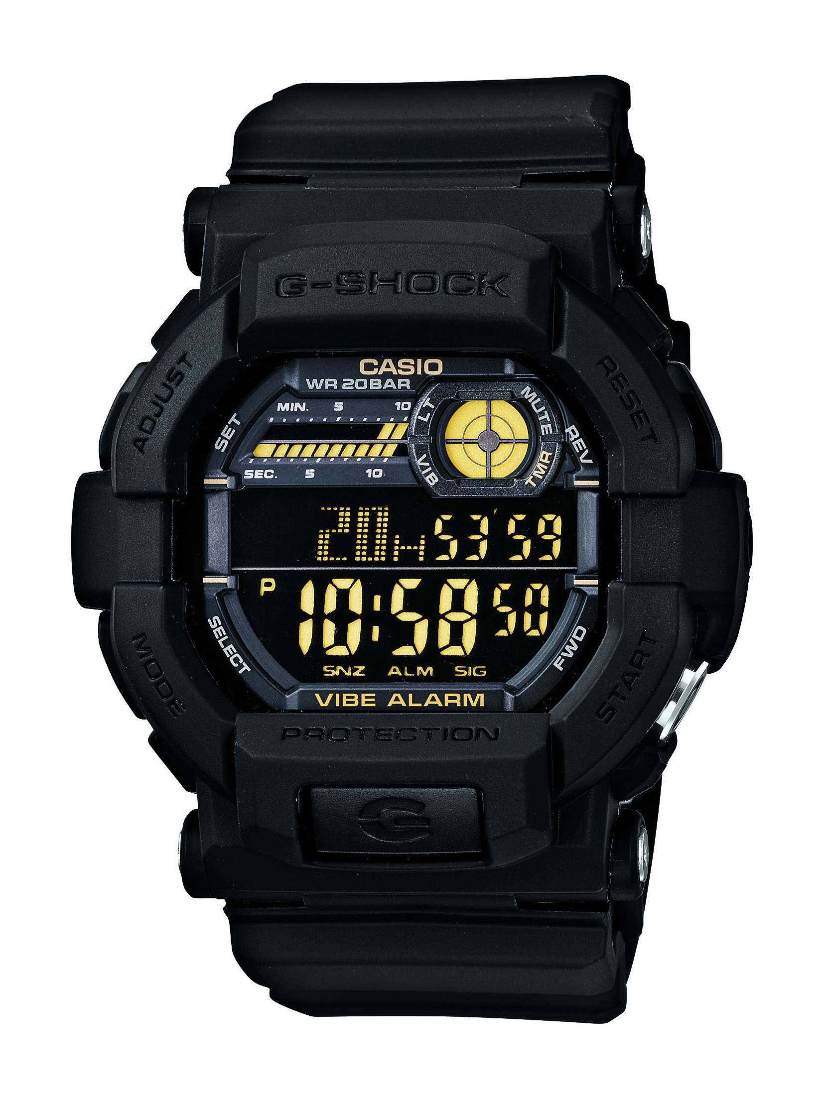 Casio Herren Armbanduhr XL G-Shock Digital Quarz Schwarz Resin Gd-350-1Ber