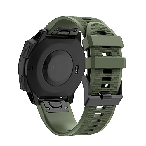 OPKDE Smartwatch-Armband für Garmin Fenix 7X 7 7s 6 6S 6X Pro 5 5S 5X Plus, weiches Silikonband für Fenix 7, Fenx 6, 5, 20, 22, 26 mm, 26mm Fenix 5X 3HR, Achat