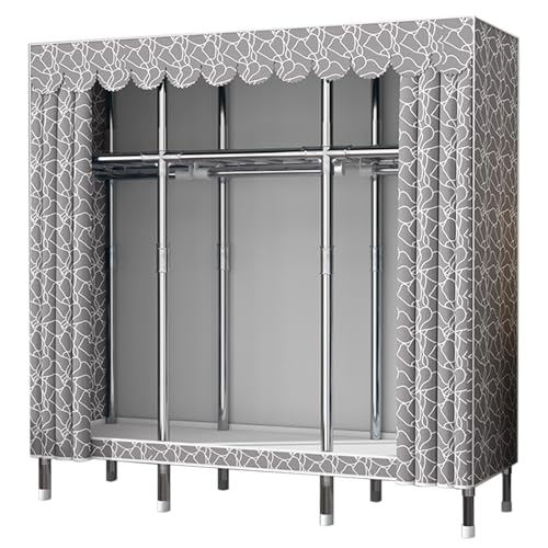 Kleiderschränke für Schlafzimmer,Leinwandkleiderschrank,145x45x170 cm Faltbare Schränke für Schlafzimmer,Stoffkleiderschrank,Tragbarer Kleiderschrank Geeignet für Zuhause,Wohnung,Wohnheim,Gr