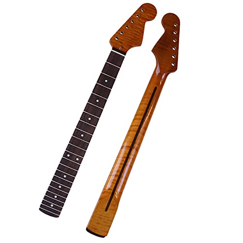 Für ST-E-Gitarrenhals 5,6 Cm Halsbreite, Hochglanz-Finish, 22 Bünde, Palisander-Griffbrett Gitarre Hals Ersatz (Color : 02)