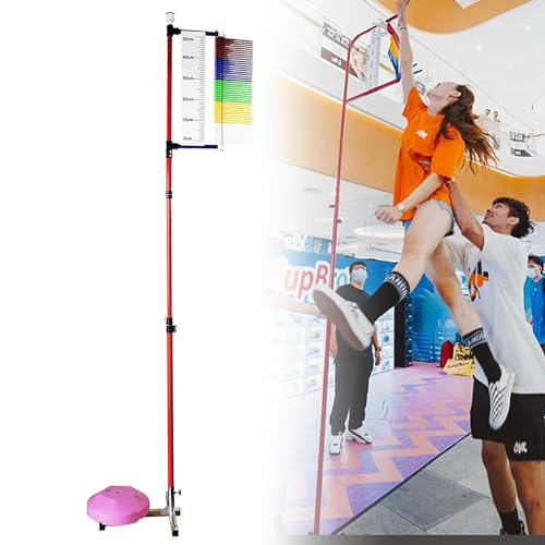 Qiang Vertikaler Sprungtester Fitness Vertikalsprung Messgerät Vertikal Sprungtrainer Bewertungstool Für Sprungtests Bounce Trainer Gerät 3,9–11,5 Fuß Verstellbarer