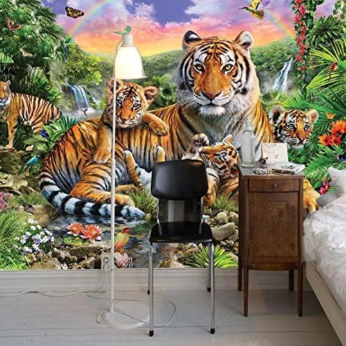 Porträt Eines Tigers 3D Tapeten Wanddekoration Fototapete Sofas Wohnzimmer Wandbild Schlafzimmer-250cm×170cm