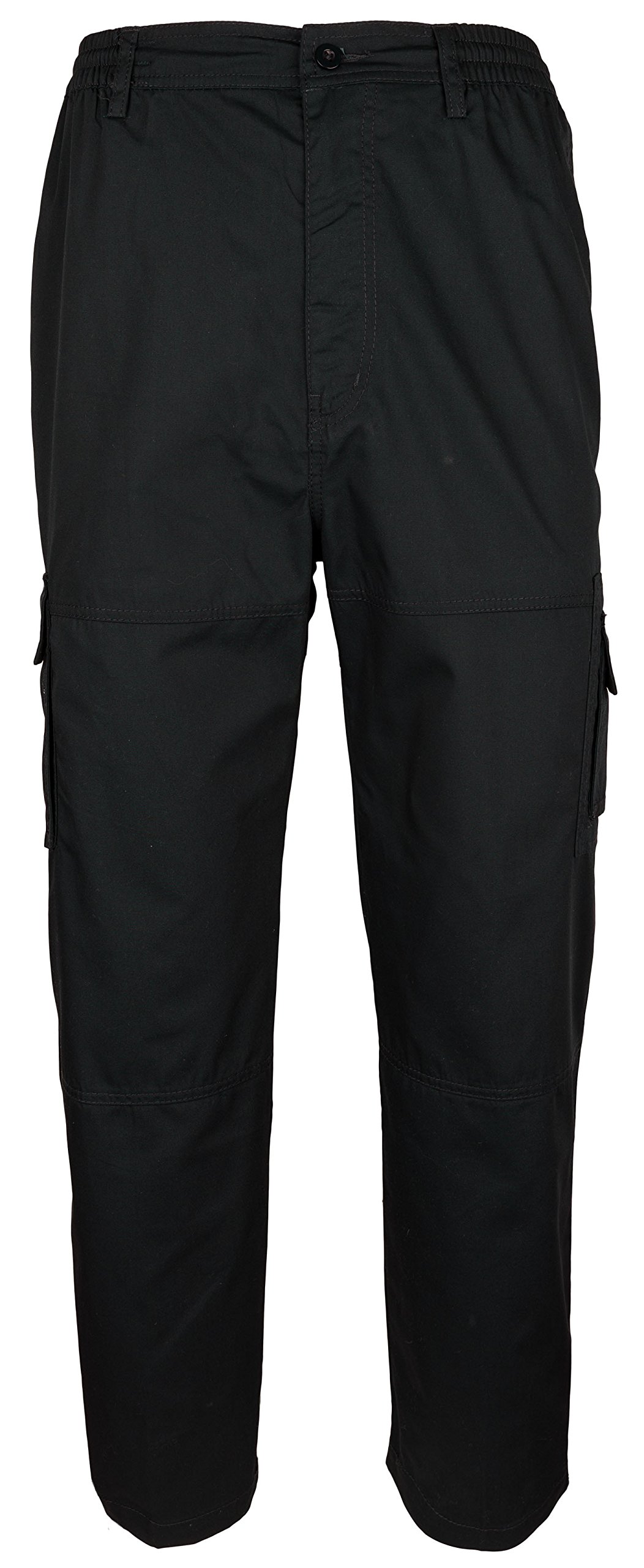 SOUNON Herren Cargohose, Cargo Pants aus 65% Baumwolle, 35% Polyester - Schwarz (M3), Groesse: XL