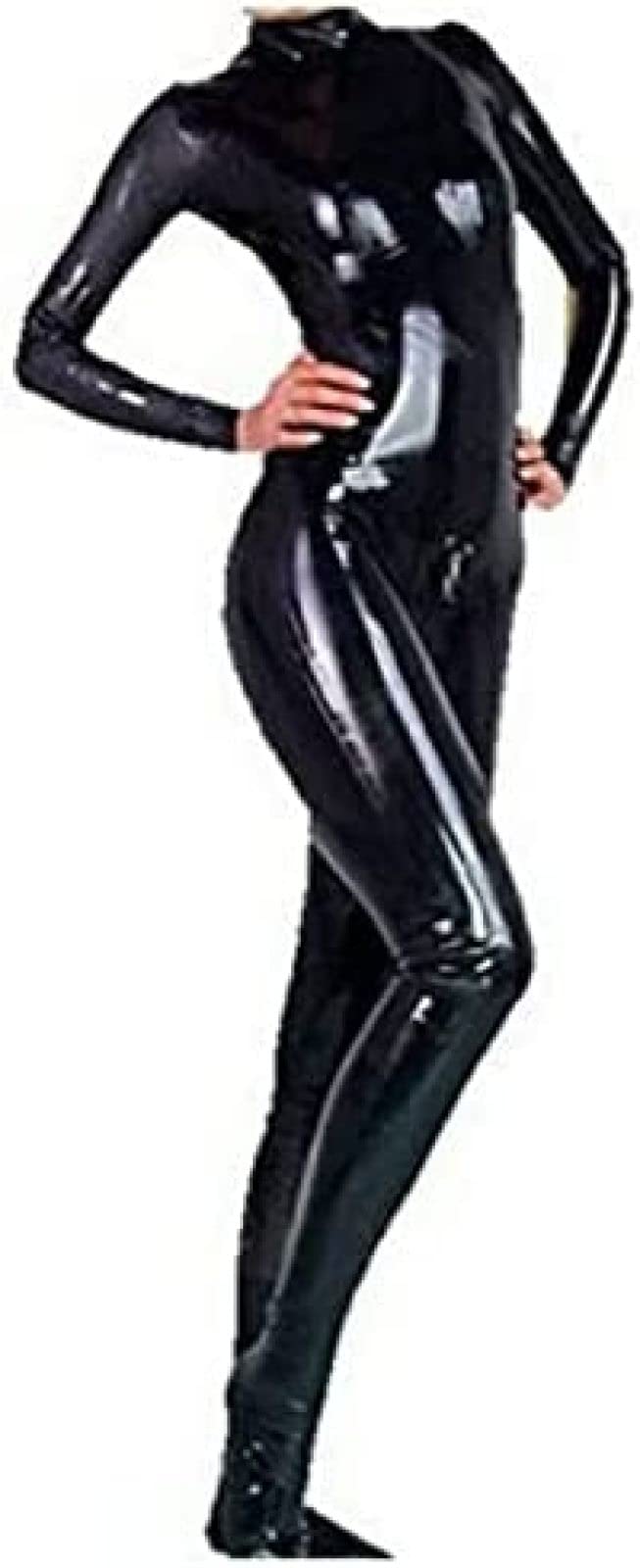 Latex-Gummi-Gummi-Party-Catsuit Mit Schwarzem Anzug,Schwarz,XS