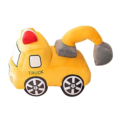 11.8 Inch Excavator Plush Toy - Cuddly Stuffed Construction Vehicle, Soft and Huggable Plush Doll | Cute Stuffed Animal for Kids, Adults, Collectible Plushie, Perfect for Playtime, Home Decor