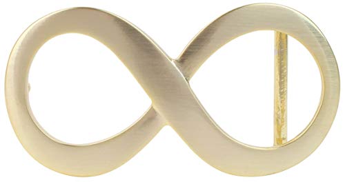 BELTINGER Gürtelschnalle Infinity 4,0 cm | Buckle Wechselschließe Gürtelschließe 40mm Massiv | Wechselgürtel bis 4cm | Gold satiniert