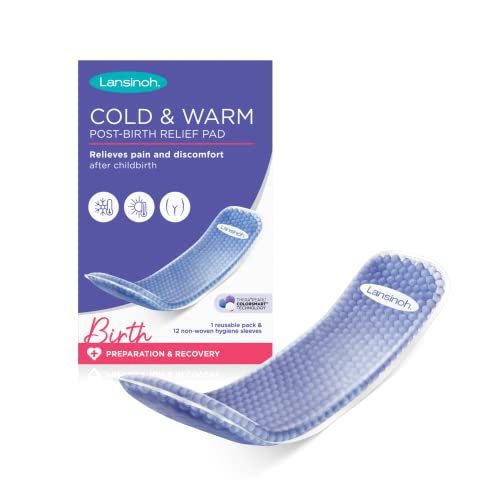 Lansinoh Cold & Warm Post-Birth Relief Reusable Freezer or Microwave Pads for Postpartum Pain After Birth for The First Days of Postnatal