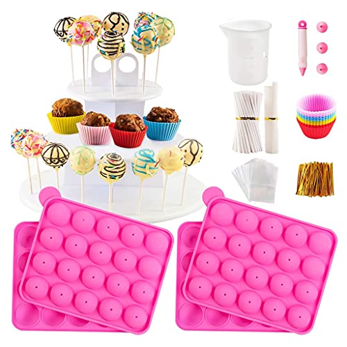 SZYDD Backset Kuchen für Backzubehör mit Silikonformen Dekorieren Stift Cakepop Sticks Backen kostengünstig und wiederverwendbar