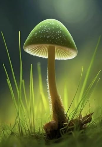 HfmQuisutron Jigsaw Puzzle 1000 Teile Fantastische Farbige Pilz Poster Holzpuzzle Poster Holz Für Erwachsene Kinder Spiele Lernspielzeug Df188Zq