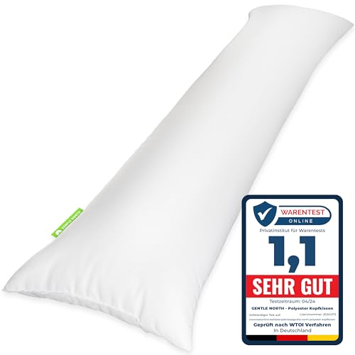 Hochwertiges Seitenschläferkissen 40x145 cm - Langes Kissen für Seitenschläfer - Body Pillow - Körperkissen für Erwachsene mit Mikrofaser-Füllung (40 x 145 cm lang) - Ökotex - Schlafkissen Waschbar