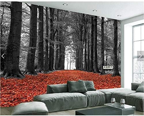 XLMING Schwarz-Weiß-Baum-Landschaft 3D Tapeten Home Esszimmer Sofa Schlafzimmer Wohnzimmer TV Hintergrund-250cm×170cm